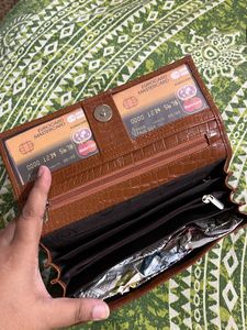 Brown Croc Clutch