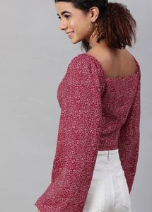 Floral Print Crop Top