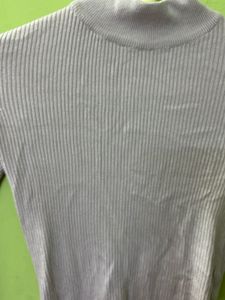 Lilac Ribbed Mock Neck Top