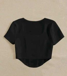 SHEIN Black Corset Tee