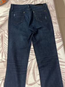 Dark Blue Distressed Jeans