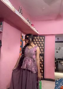 Purple Peplum Dress