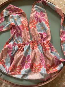 Floral Pastel Halter Tie Up🌸🍉