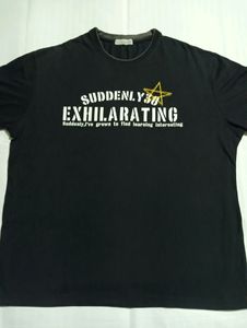 Men black T-shirt