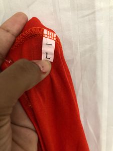 Orange Long Sleeve Top