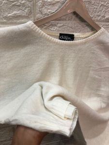 White Long Sleeve Knit Sweater🌷‼️