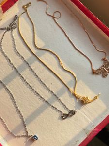 Necklace Set (1gold+1rosegold+2silver)