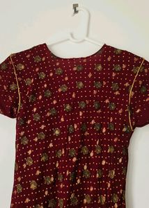 Maroon Aline Kurta