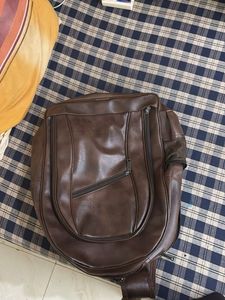 Brown Leather Backpack