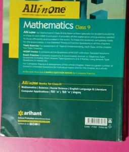 ALL IN ONE BOOK Arihant For CLASS-IX Maths