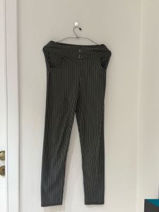 Striped High-Waisted Trousers