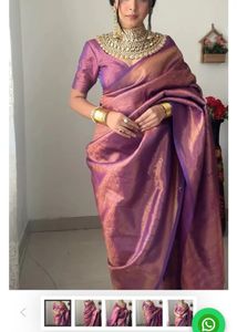 Elegant Purple Banarasi Silk Saree