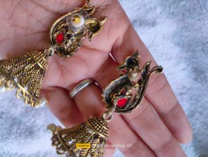Peacock Jhumka Earrings