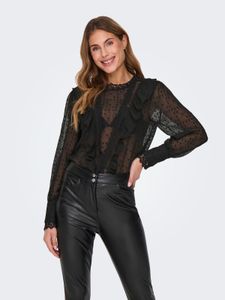 ONLY Y2k Vintage Mesh Black Top