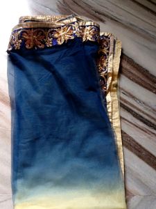Beautiful Blue Lehenga Skirt With Duppatta....