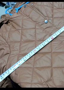 Tan Quilted Padded Jacket, dressberry