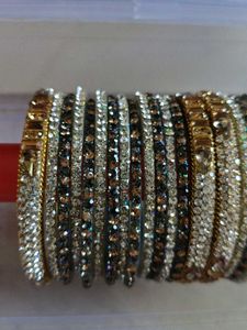Bangle Set with Rhinestones