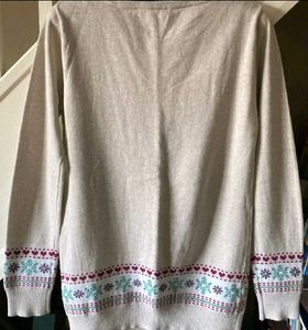 Peacocks Beige Round Neck Cotton Sweater