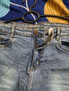 Distressed Denim Shorts