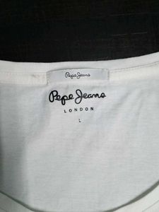 Pepe Jeans White Graphic Tee