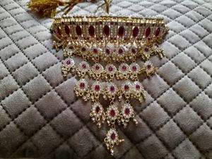 Red & Gold Indian Choker
