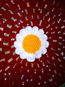 Handmade Crochet Daisy Backclip