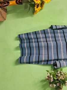 Striped Blue T-Shirt🖤🤍💙