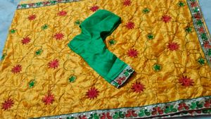 Multi Colour Saree With Blouse Design