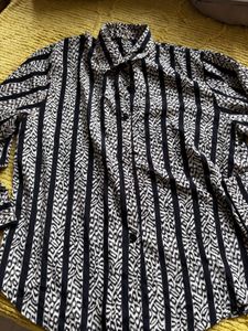 Patterned Button-Down Shirt