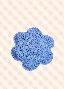 crochet flower coasters