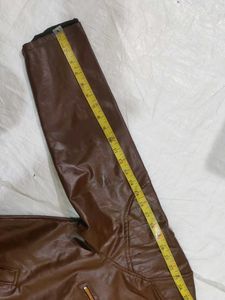 Brown Leather Look Jacket