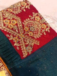 Elegant Embroidered Saree (Minor Issue)