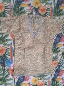 Gold Embellished Kurti Top