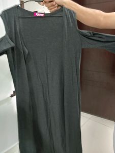 Full Length Shrug With Cut Sleeves