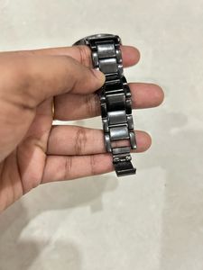 Ladies Black Metal Watch