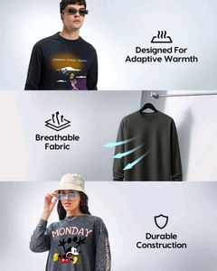 ELEGANT LOOKING FULL SLEEVE T-SHIRT , SIZE WAS -L