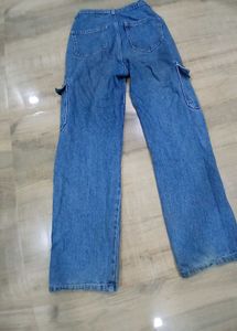 Vintage Wash Cargo Jeans