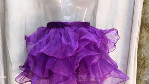 Purple Ruffled Tulle Skirt