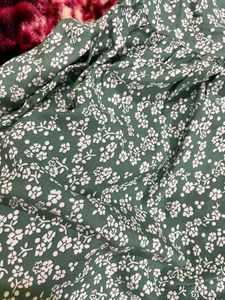 Floral Print Green Top