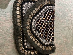 Black N Grey Silver Boho Sling Bag