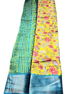 New Soft Dola Silk Saree With Blouse.  Elegant Flo