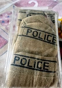 Police Khaki Cotton Socks ( Set Of 3 )