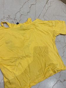 Yellow Rose Patch Top