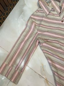 Striped Button-Down Shirt