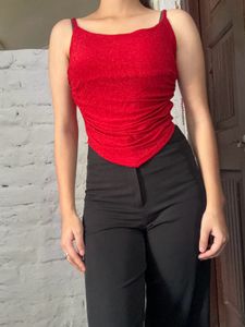 Red Glitter Top