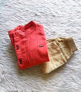 Pink Shirt And Pant Sets (Boys Clothing)