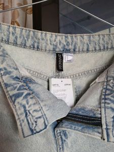 H&amp;M NEW Wrapover Waistband Straight Denim/EUR36