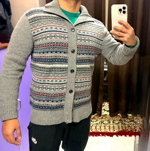 Tommy Hilfiger Grey Fair Isle Cardigan