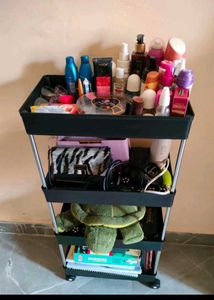 *4 COMPARTMENTS PLASTIC STAINLESS STEEL TROLLEY