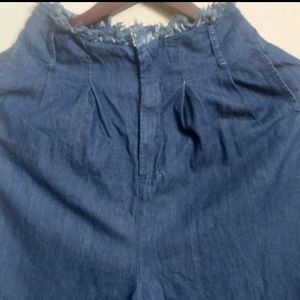 Nuon High Waisted Denim Plazo